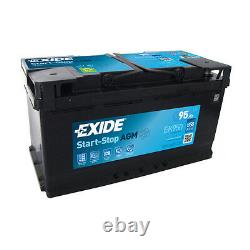 1x Exide Stop Start 95Ah 850CCA 12v 017 AGM Car Battery 3 Year Warranty EK950