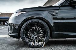24x10 RF24 Wheels For Range Land Rover HSE Sport Supercharge Black 24 Rims Set