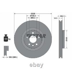 2x Brake Discs For Land Rover Range Rover Velar L560 3.0 D300 MHEV 4x4 Front