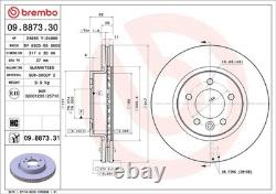 2x Brake Discs Pair Vented Front 317mm 09.8873.31 Brembo Set SDB000601 SDB000602