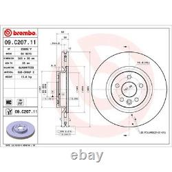 2x Brake Discs Vented For Land Rover Range Rover Evoque LV 2.0 D 4x4 Front