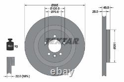 2x Brake Discs Vented For Land Rover Range Rover MK3 3.0 TD Textar Rear LR033303