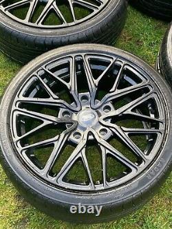 4 x 20 FORD TRANSIT CUSTOM LIMITED MK8 ALLOY WHEELS WITH EXCELLENT TYRES