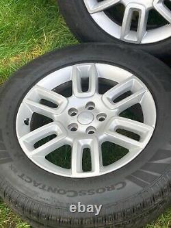 4 x GENUINE 19 LAND ROVER DEFENDER DISCOVERY ALLOY WHEELS WITH CONTI TYRES