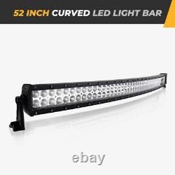 52 Inch Curved Led Work Light Bar For Truck Offrod SUV Driving Lamp With Harness