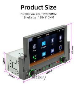 6.2 Inch Touch Screen Car Portable Apple CarPlay Android Auto With Rear Camera
