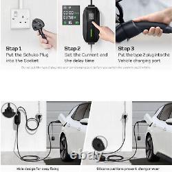 6M Type 2 Charging Cable 3Pin UK Plug 6-13A EV Car Charger Portable Volvo XC40