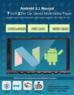 7 1080P Touch Screen Octa-Core 4GB RAM 32GB ROM Car Stereo Radio GPS Wifi 3G 4G