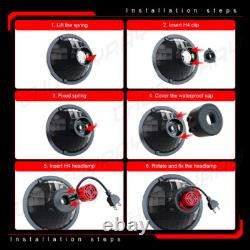 7 Inch LED High/Low Beam Headlight with H4 T10 Bulbs For Wrangler JK LJ CJ TJ