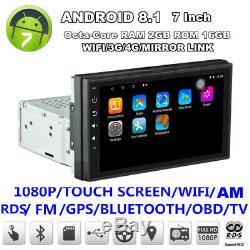 7 Single Din Android 8.1 1080P Octa-Core 2GB+16GB Car Stereo Radio GPS Wifi