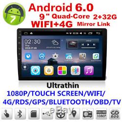 9 HD Android 7.1 Single 1 Din Car GPS Stereo Radio Player Wifi 3G/4G No DVD