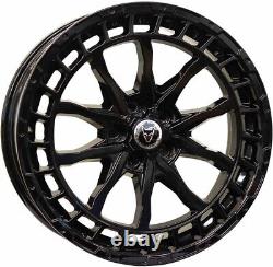 Alloy Wheels 20 Wolfrace Explorer Wolf Black Gloss For Range Rover Velar 17-20