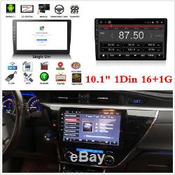 Android 7.1 Single DIN 10.1 Car Stereo GPS Sat Nav SD DAB+ WiFi Radio Bluetooth