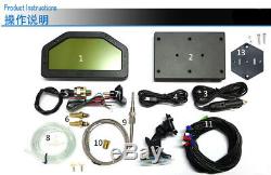 Auto Car Dash Race Display Sensor Bluetooth Alarm LED's LCD Screen Rally Gauge