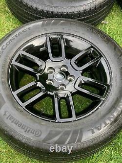 BLACK 4 x 2021 GENUINE LAND ROVER DEFENDER 19 ALLOY WHEELS WITH CONTI TYRES