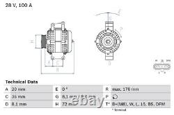 BOSCH Alternator For Scania 4 G P R T TOURING -19 1475569, 0986047820