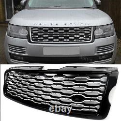 Black Chrome Facelift Look Front Grill Grille For Range Rover L405 Vogue 2013-17