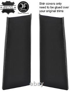 Black & Grey Leather 2x Lower B Pillar Covers For Range Rover Sport 2005-2013