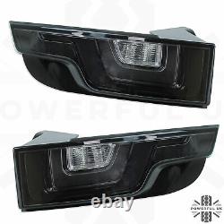 Black LED rear lights for Range Rover Evoque smoked tinted back tail lamps lens