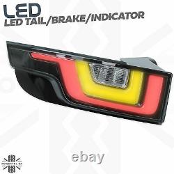 Black LED rear lights for Range Rover Evoque smoked tinted back tail lamps lens