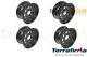 Black Modular 8x16 Steel Wheels X4 For Land Rover Discovery 2 Terrafirma Grw012