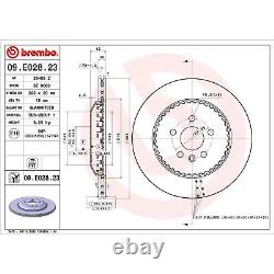 Brembo Rear Brake Discs Vented For Land Rover Range Rover Velar LY 2.0 D 4x4