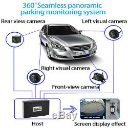 Car 360° HD Bird View Panoramic System DVR Recording Parking Rearview Camera Kit