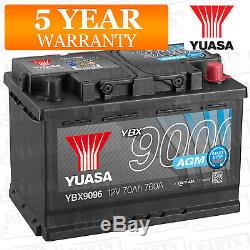 Car Battery YBX9096 AGM Stop Start Plus 12V 760CCA 70Ah T1 Terminal by Yuasa