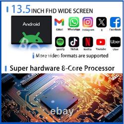 Car Headrest Monitor Rear Seat Video Player Music Touch Screen 13.5in Rotatable