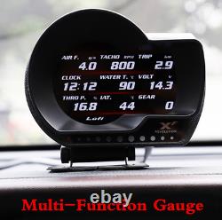 Car OBD2 Digital Turbo Boost Oil Pressure Temperature Gauge Speed Alarm System