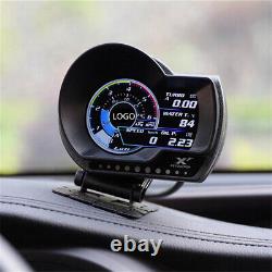 Car OBD2 Digital Turbo Boost Oil Pressure Temperature Gauge Speed Alarm System