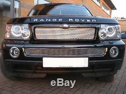 Chrome Bentley style lower MESH GRILLE for Range Rover Sport front bumper grill