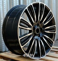 Dynamic Style 22x9.5 Black Machined Wheels Fit Land Rover Range Rover HSE SVR
