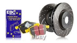 EBC Front T/Groove Disc & Yellowstuff Pad for Ford S-Max 1.6 TD Elec H/B 1115
