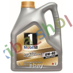 Engine Oil Mobil 1 4l 0w40 Api Cf Sj Sl Sm Sn Acea A3 B3 B4 Fits Fiat 955535