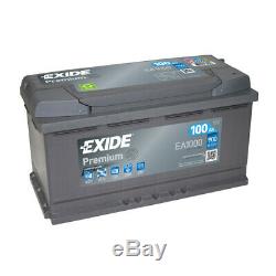 Exide EA1000 Premium 100Ah 900CCA 12v Type 017 Car Battery 4 Year Warranty