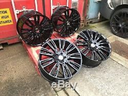 FITS Range Rover Sport 22 Sport Turbine Style Alloys Gloss Black Alloy Wheels
