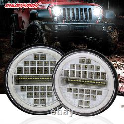 For Nissan Patrol Y60 7 inch Round LED Headlight 12v High Low super bright white