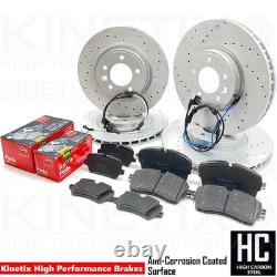 For Range Rover Sport 2.0 P400e Drilled Front Rear Brake Discs Apec Pads Sensors