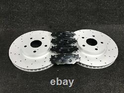 For Range Rover Vogue Sport 3.0 4.4 5.0 13-19 Front Drilled Brake Discs & Pads