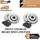 Front And Rear Brke Discs Pads Fr 3805 Vented Rr 3655 Vented 2879173729051720