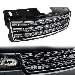 Front Bumper Upper Grille Grill For Land Rover Range Rover 2013-2017 Black+Black