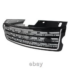 Front Bumper Upper Grille Grill For Land Rover Range Rover 2013-2017 Black+Black