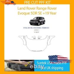 Full Hood Fenders Mirrors Ppf For Land Rover Range Rover Evoque 5dr Se 19+