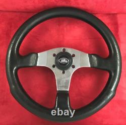 Genuine Momo Competition 350mm black leather steering wheel Land Rover centre 7C