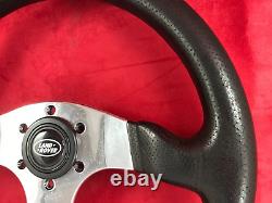 Genuine Momo Competition 350mm black leather steering wheel Land Rover centre 7C