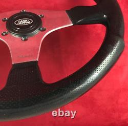 Genuine Momo Competition 350mm black leather steering wheel Land Rover centre 7C