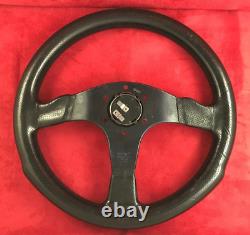 Genuine Momo Competition 350mm black leather steering wheel Land Rover centre 7C