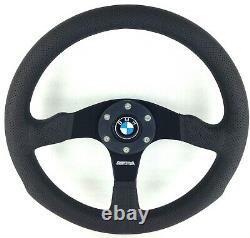 Genuine Momo Competition 350mm steering wheel. BMW horn. 3 5 6 7 series etc