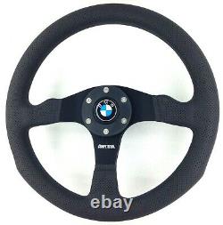 Genuine Momo Competition 350mm steering wheel. BMW horn. 3 5 6 7 series etc